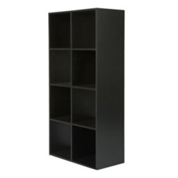 Jane - 4X2 Bookcase - Cube Storage Boxes (Black) - thumbnail 5