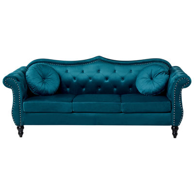 Sofa 3 Seater SKIEN Velvet Teal - image 1