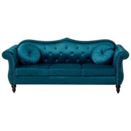 Sofa 3 Seater SKIEN Velvet Teal - thumbnail 1