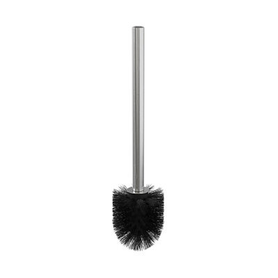 Brushed Chrome Effect Black Toilet Brush