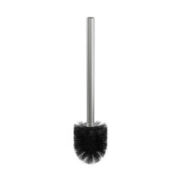 Brushed Chrome Effect Black Toilet Brush