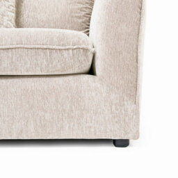 Abakus Direct Lucas Water Repellent Velvet Chenille Left Facing Corner Sofa In Cream - thumbnail 7