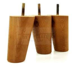 L&F Wood Furniture Feet 100mm High Dark Oak Stain Replacement Furniture Legs Set Of 4 Sofa Chair Stool M8 - thumbnail 7