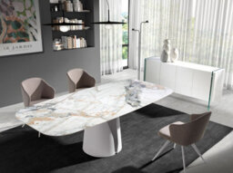 Angel Cerda Elegant White Wood And Glass Sideboard - thumbnail 3