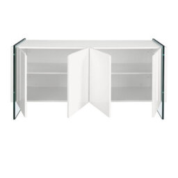 Angel Cerda Elegant White Wood And Glass Sideboard - thumbnail 6