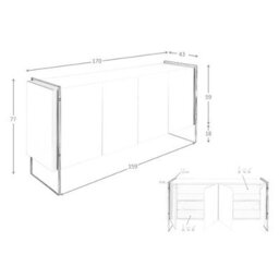 Angel Cerda Elegant White Wood And Glass Sideboard - thumbnail 7
