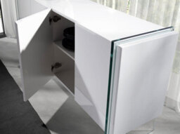Angel Cerda Elegant White Wood And Glass Sideboard - thumbnail 4