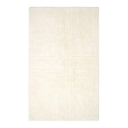 Homescapes Cotton Tufted Rug Union Jack Plain Embossed Mat Ivory Cream,90 X 150Cm - thumbnail 2