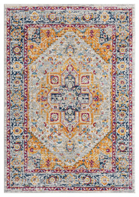San Marino Modern Living Room Area Rug - Low Pile Floral Design Muti Coloured 200Cm X 290Cm - image 1