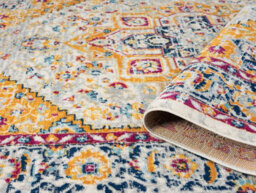 San Marino Modern Living Room Area Rug - Low Pile Floral Design Muti Coloured 200Cm X 290Cm - thumbnail 4