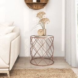 Gainoom Set Of 2 Stackable Round End Table Modern Space Saving Side Table W/ Mirrored Top - thumbnail 6