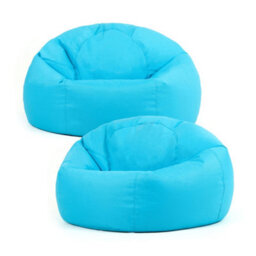 icon Adult Classic Beanbag Outdoor Waterproof Bean Bags Ready Filled - Aqua Blue, 2 Pack - thumbnail 1