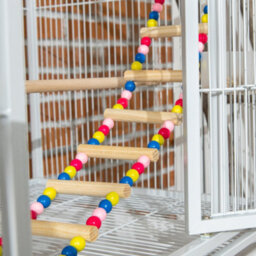 Pawhut 3 Tier Bird Cage W/ Stand Toy, For Canary Finch Cockatiel Parakeet Budgie - thumbnail 9