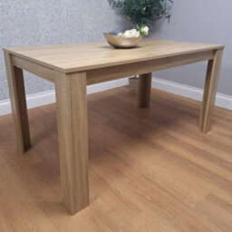 Kosy Koala Oak Effect Table With 4 Black Faux Leather Chairs Dining Furniture - thumbnail 5
