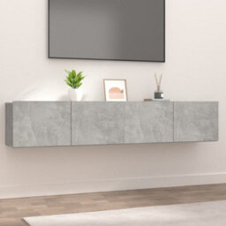 Berkfield Tv Cabinets 2 Pcs Concrete Grey 80X30X30 Cm Engineered Wood - thumbnail 1