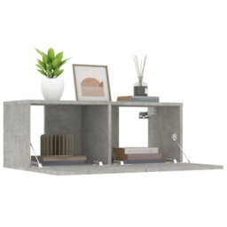 Berkfield Tv Cabinets 2 Pcs Concrete Grey 80X30X30 Cm Engineered Wood - thumbnail 5