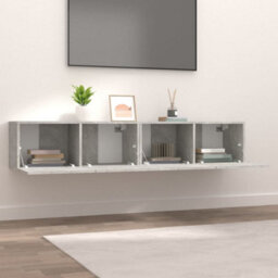 Berkfield Tv Cabinets 2 Pcs Concrete Grey 80X30X30 Cm Engineered Wood - thumbnail 3