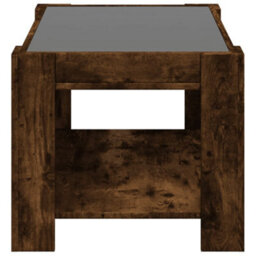 Berkfield Coffee Table With Led Smoked Oak 73X53X45 Cm Engineered Wood - thumbnail 7