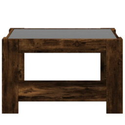 Berkfield Coffee Table With Led Smoked Oak 73X53X45 Cm Engineered Wood - thumbnail 6
