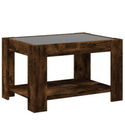 Berkfield Coffee Table With Led Smoked Oak 73X53X45 Cm Engineered Wood - thumbnail 8