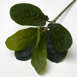 Homescapes Artificial Green Handcrafted Ficus Branch, 46 Cm - thumbnail 3