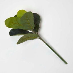 Homescapes Artificial Green Handcrafted Ficus Branch, 46 Cm - thumbnail 1