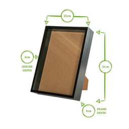 "Nicola Spring A4 (8 X 12"") Deep Photo Frames - Black - 3D Deep Box Picture Frame Portrait Display Case (31 X 22Cm) - Set Of 5" - thumbnail 4
