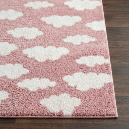 Livabliss Fossay Shaggy-Washable Pink Ivory Modern High Pile Living Bedroom Rug 160 X 213 Cm Easy Care, Non Shedding - thumbnail 5