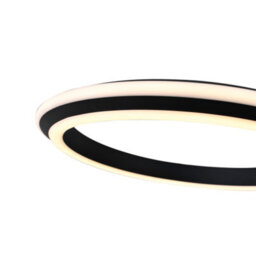 Happy Homewares Modern Led Circular Halo Pendant Light Fitting In Matte Sand Black - thumbnail 3