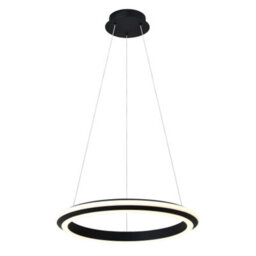 Happy Homewares Modern Led Circular Halo Pendant Light Fitting In Matte Sand Black - thumbnail 2