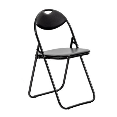 Harbour Housewares Padded Folding Chair - Black - image 1