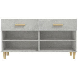 Walplus Shoe Cabinet Concrete Grey 102X35X55 Cm Engineered Wood - thumbnail 6