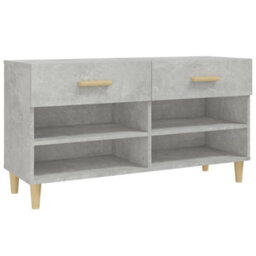 Walplus Shoe Cabinet Concrete Grey 102X35X55 Cm Engineered Wood - thumbnail 2