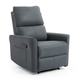 More4Homes Madrid 1+2+3 Seater W Console Manual Recliner Air Leather Sofa Set (Grey) - thumbnail 2