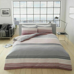Smart Living Duvet Cover With Pillowcases Polycotton Quilt Bedding Covers Comfy Breathable Comforter Cover Set - Blush Pink - thumbnail 1