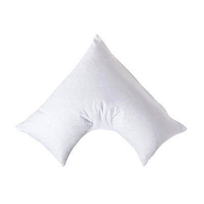 Homescapes White V Shaped Pillowcase Organic Cotton 400 Thread Count - image 1