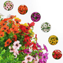 2 Pack 2 - Piece Bundle Of Artificial Flowers, Uv - Resistant Outdoor Plastic Greenery Plants For Indoor And Outdoor Use - thumbnail 3