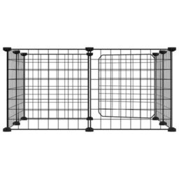 Vidaxl 8-Panel Pet Cage With Door Black 35X35 Cm Steel - thumbnail 5