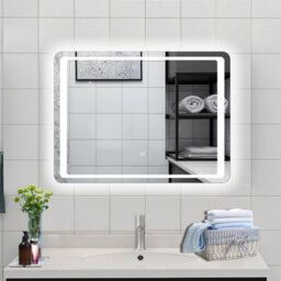 Probaty Bathrooms Probaty 70X50Cm Bathroom Mirror With Led Illuminated, Antifog Vanity Backlit,touch Switch Rectangle Smart Wall Mirror - thumbnail 1