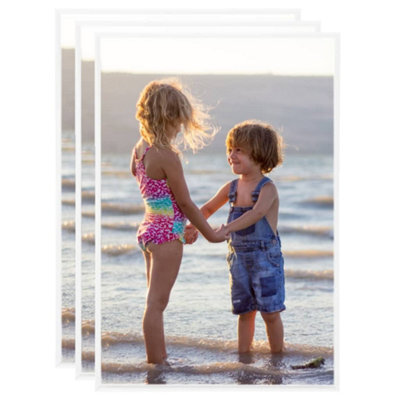 Berkfield Photo Frames Collage 3Pcs For Wall Or Table White 21X29.7Cm Mdf - image 1