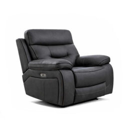Furnishings For Less UK Renzo Grey Electric Recliner Sofa Suite 3 Seater + 2 Armchairs Usb - thumbnail 6
