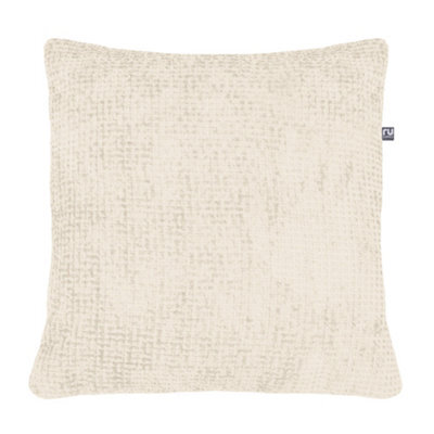 rucomfy Beanbags Rucomfy Waffle 50X50Cm Cushion - Cream Soft Decorative Throw Pillow For Sofa & Bed - image 1