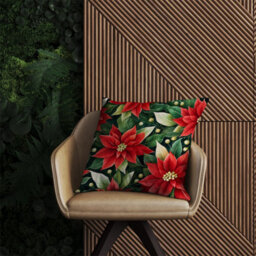 Warren Reed Designer Poinsetta Watercolour Outdoor Cushion 45Cm X 45Cm - thumbnail 2