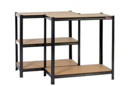 Rhino Racking 180 X 90 X 30Cm - Black - 5 Tier Boltless Heavy Duty Garage Shelving Unit - 1000Kg Load Weight - thumbnail 6