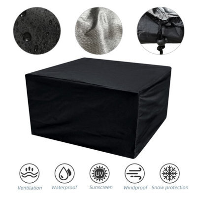 Protective Cover 123X123Cm Black - Square Tarpaulin In Pa-Coated Polyester For Firenze 4, Vasto 8, Vabo 8 And Cubo Garden Tables - image 1