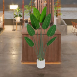 Gainoom 1.9 M Artificial Banana Leaf Tree Potted Fake Plant W/ Stable Cement-Filled Pot - thumbnail 3