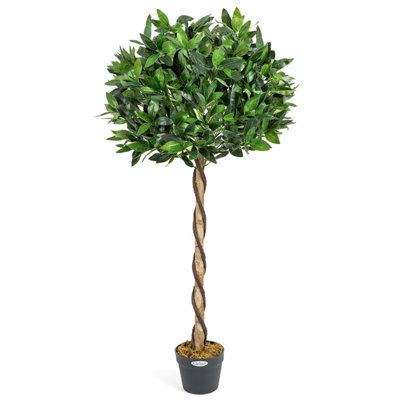 Christow Artificial Bay Tree Large Potted Indoor Outdoor Topiary Decoration 3Ft 4Ft - image 1