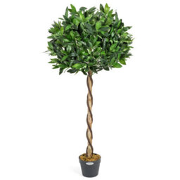 Christow Artificial Bay Tree Large Potted Indoor Outdoor Topiary Decoration 3Ft 4Ft - thumbnail 1