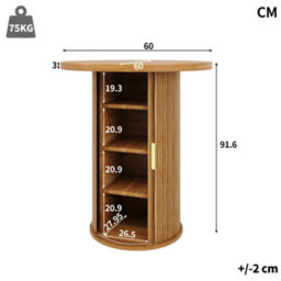 Btm Telescopic Dining Table, 110 140X80Cm, Foldable Kitchen Table For 4 6, Retro Style, Space Saving, Kitchen And Living Room - thumbnail 5