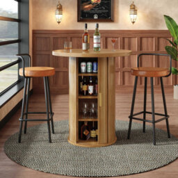 Btm Telescopic Dining Table, 110 140X80Cm, Foldable Kitchen Table For 4 6, Retro Style, Space Saving, Kitchen And Living Room - thumbnail 2